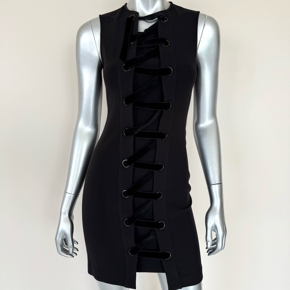 NWT!!! The Kooples lace up women mini dress size 0 or S Retail 345$